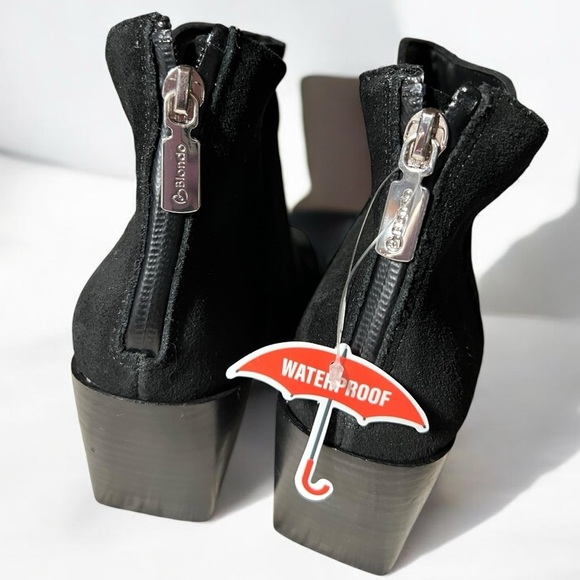 🌻New w.tags BLONDO Neda Black Waterproof Suede Ankle Boots Booties Size 6 - Picture 3 of 11